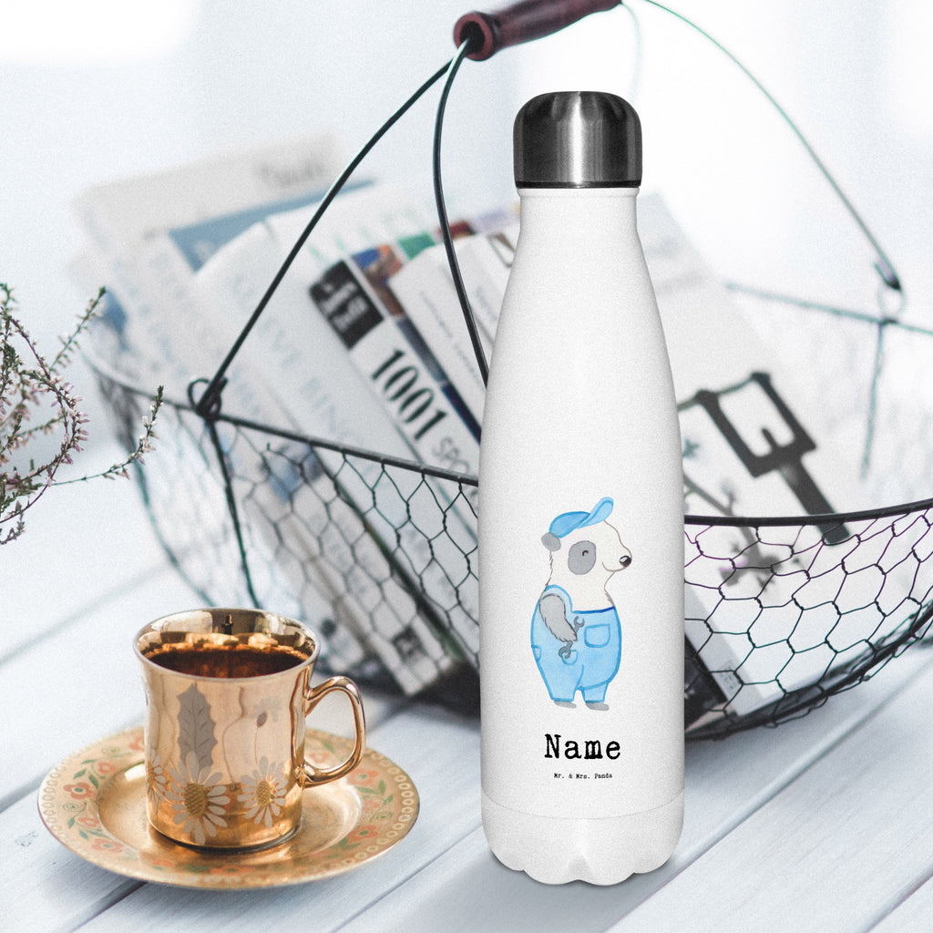 Personalisierte Thermosflasche Kfz-Mechatroniker mit Herz Personalisierte Isolierflasche, Personalisierte Thermoflasche, Personalisierte Trinkflasche, Trinkflasche Mit Namen, Wunschname, Bedrucken, Namensflasche, Beruf, Ausbildung, Jubiläum, Abschied, Rente, Kollege, Kollegin, Geschenk, Schenken, Arbeitskollege, Mitarbeiter, Firma, Danke, Dankeschön, Kfz-Mechatroniker, Kraftfahrzeugmechaniker, Meister, Gesellenprüfung