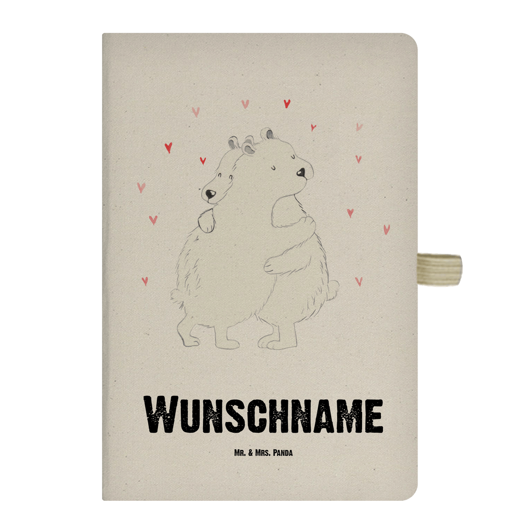 DIN A4 Personalisiertes Notizbuch Eisbär Umarmen Personalisiertes Notizbuch, Notizbuch mit Namen, Notizbuch bedrucken, Personalisierung, Namensbuch, Namen, Tiermotive, Gute Laune, lustige Sprüche, Tiere