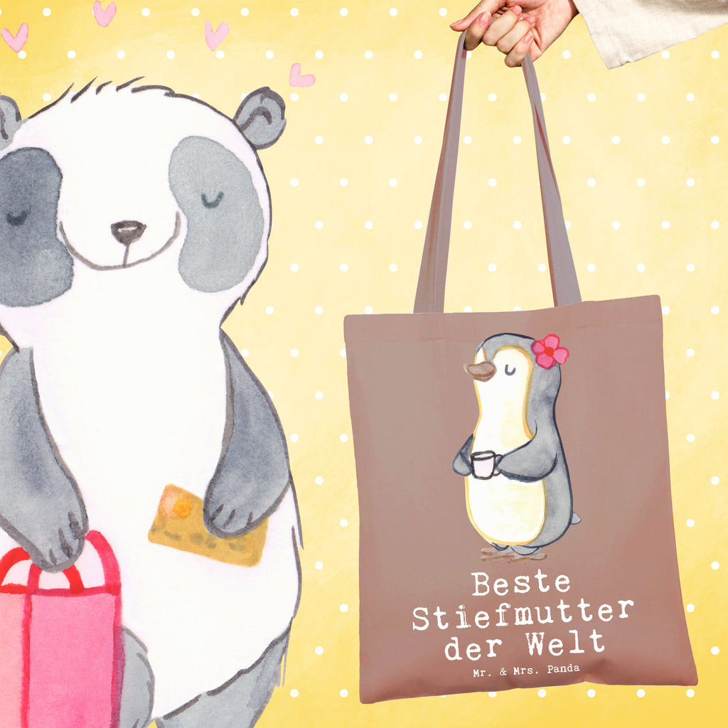 Tragetasche Pinguin Beste Stiefmutter der Welt Beuteltasche, Beutel, Einkaufstasche, Jutebeutel, Stoffbeutel, Tasche, Shopper, Umhängetasche, Strandtasche, Schultertasche, Stofftasche, Tragetasche, Badetasche, Jutetasche, Einkaufstüte, Laptoptasche, für, Dankeschön, Geschenk, Schenken, Geburtstag, Geburtstagsgeschenk, Geschenkidee, Danke, Bedanken, Mitbringsel, Freude machen, Geschenktipp, Stiefmutter, Stief Mutter, Stiefmama, Mami, Mutter, Muttertag, Mutti, Mama, Tochter, Sohn, Beste