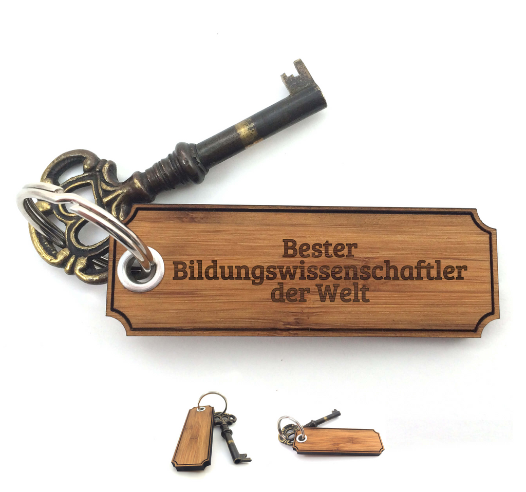 Schlüsselanhänger Classic Gravur Bildungswissenschaftler Schlüsselanhänger, Anhänger, Taschenanhänger, Glücksbringer, Schlüsselbund, Schlüsselanhänger Holz, Schlüsselanhänger aus Holz, Holz Schlüsselanhänger, Holzschlüsselanhänger, Geschenke, Schenken, Gravur