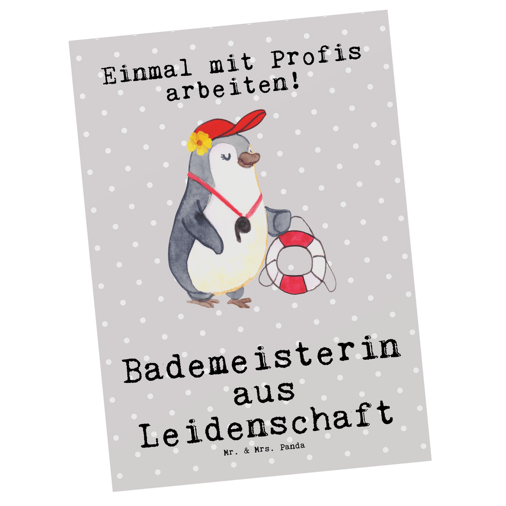 Postkarte Bademeisterin aus Leidenschaft Postkarte, Karte, Geschenkkarte, Grußkarte, Einladung, Ansichtskarte, Geburtstagskarte, Einladungskarte, Dankeskarte, Ansichtskarten, Einladung Geburtstag, Einladungskarten Geburtstag, Beruf, Ausbildung, Jubiläum, Abschied, Rente, Kollege, Kollegin, Geschenk, Schenken, Arbeitskollege, Mitarbeiter, Firma, Danke, Dankeschön, Bademeisterin, Rettungsschwimmerin, Schwimmmeisterin, Schwimmbad, Freibad, Badeanstalt, Schwimmverein, Schwimmschule