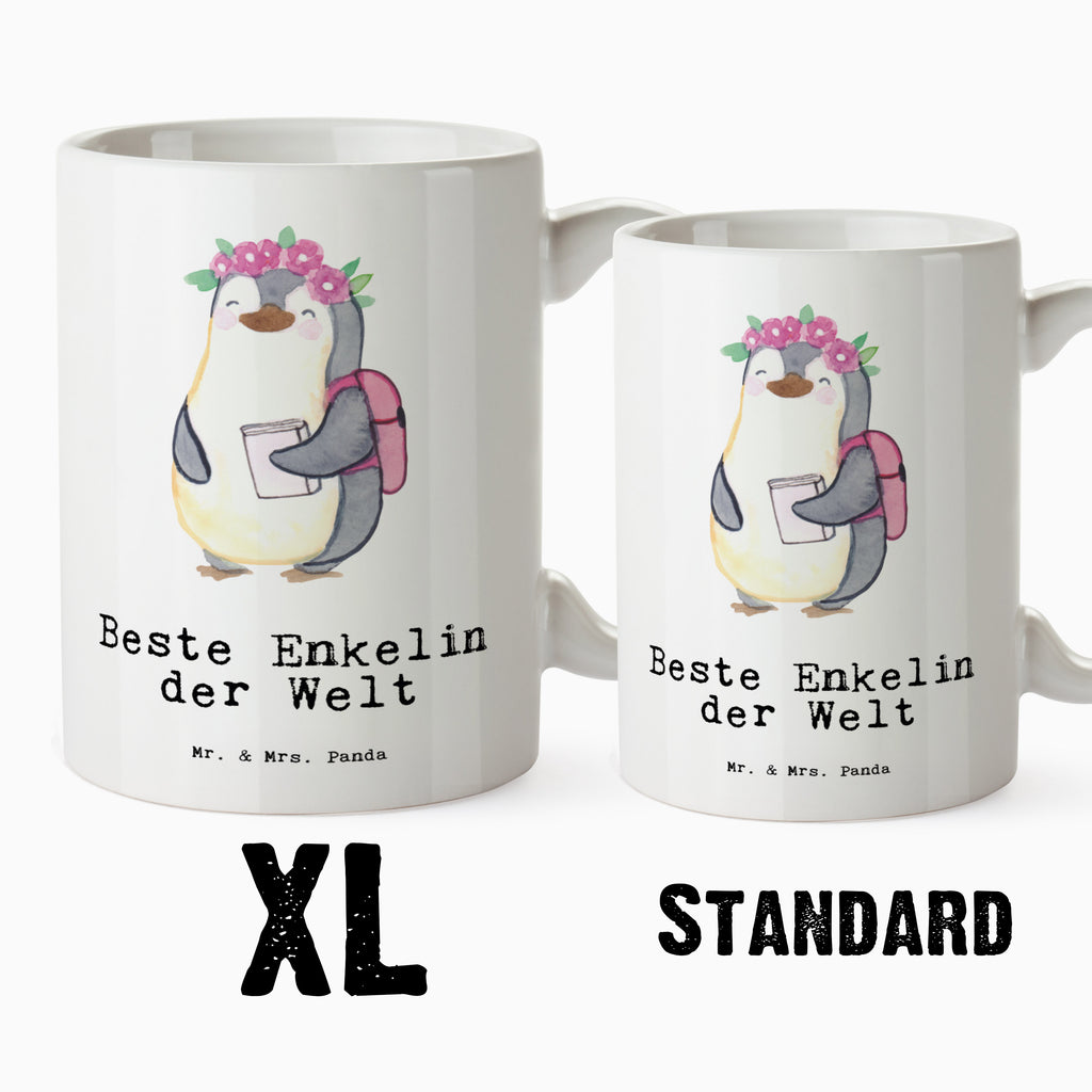 XL Tasse Pinguin Beste Enkelin der Welt XL Tasse, Große Tasse, Grosse Kaffeetasse, XL Becher, XL Teetasse, spülmaschinenfest, Jumbo Tasse, Groß, für, Dankeschön, Geschenk, Schenken, Geburtstag, Geburtstagsgeschenk, Geschenkidee, Danke, Bedanken, Mitbringsel, Freude machen, Geschenktipp, Enkelin, Enkelkind, Enkeltochter, Oma, Opa, Kind von Tochter, Kind von Sohn, Großtochter, Taufe