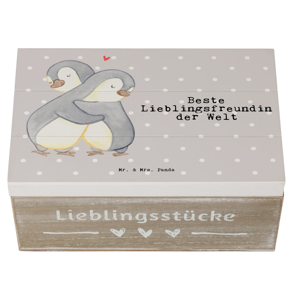 Holzkiste Pinguin Beste Lieblingsfreundin der Welt Holzkiste, Kiste, Schatzkiste, Truhe, Schatulle, XXL, Erinnerungsbox, Erinnerungskiste, Dekokiste, Aufbewahrungsbox, Geschenkbox, Geschenkdose, für, Dankeschön, Geschenk, Schenken, Geburtstag, Geburtstagsgeschenk, Geschenkidee, Danke, Bedanken, Mitbringsel, Freude machen, Geschenktipp, Lieblingsfreundin, Freundin, Partnerin, Lieblingsmensch, Lieblings Mensch, Liebling, Partner, Bae, beste Freundin, Liebe, Herz, Love