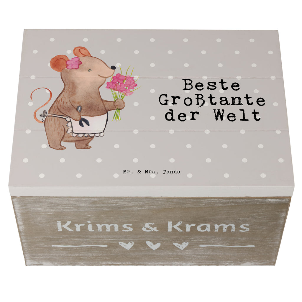 Holzkiste Maus Beste Großtante der Welt Holzkiste, Kiste, Schatzkiste, Truhe, Schatulle, XXL, Erinnerungsbox, Erinnerungskiste, Dekokiste, Aufbewahrungsbox, Geschenkbox, Geschenkdose, für, Dankeschön, Geschenk, Schenken, Geburtstag, Geburtstagsgeschenk, Geschenkidee, Danke, Bedanken, Mitbringsel, Freude machen, Geschenktipp, Großtante, Grosstante, Tante, Lieblingstante, Familie, Schwester, Tanten, Kleinigkeit, Beste, Nichte, Neffe, Groß