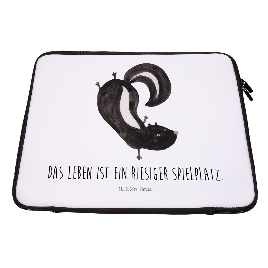 Notebook Tasche Stinktier Handstand Notebook Tasche, Laptop, Computertasche, Tasche, Notebook-Tasche, Notebook-Reisehülle, Notebook Schutz, Stinktier, Skunk, Wildtier, Raubtier, Stinker, Stinki, Spielplatz, verpielt, Kind