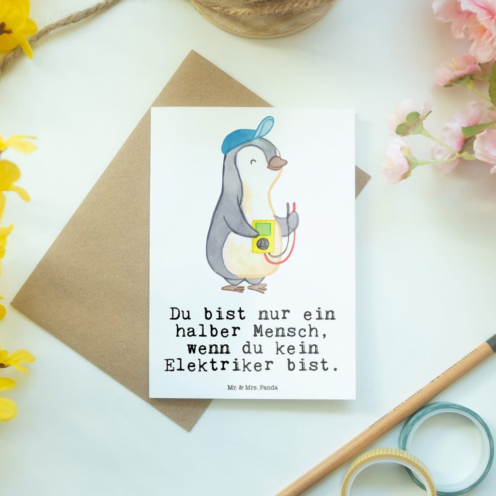 Grußkarte Elektriker mit Herz Grußkarte, Klappkarte, Einladungskarte, Glückwunschkarte, Hochzeitskarte, Geburtstagskarte, Karte, Ansichtskarten, Beruf, Ausbildung, Jubiläum, Abschied, Rente, Kollege, Kollegin, Geschenk, Schenken, Arbeitskollege, Mitarbeiter, Firma, Danke, Dankeschön, Elektriker, Elektronmonteur, Elektrotechniker, Elektroinstallateur, Elektromeister, Gesellenprüfung