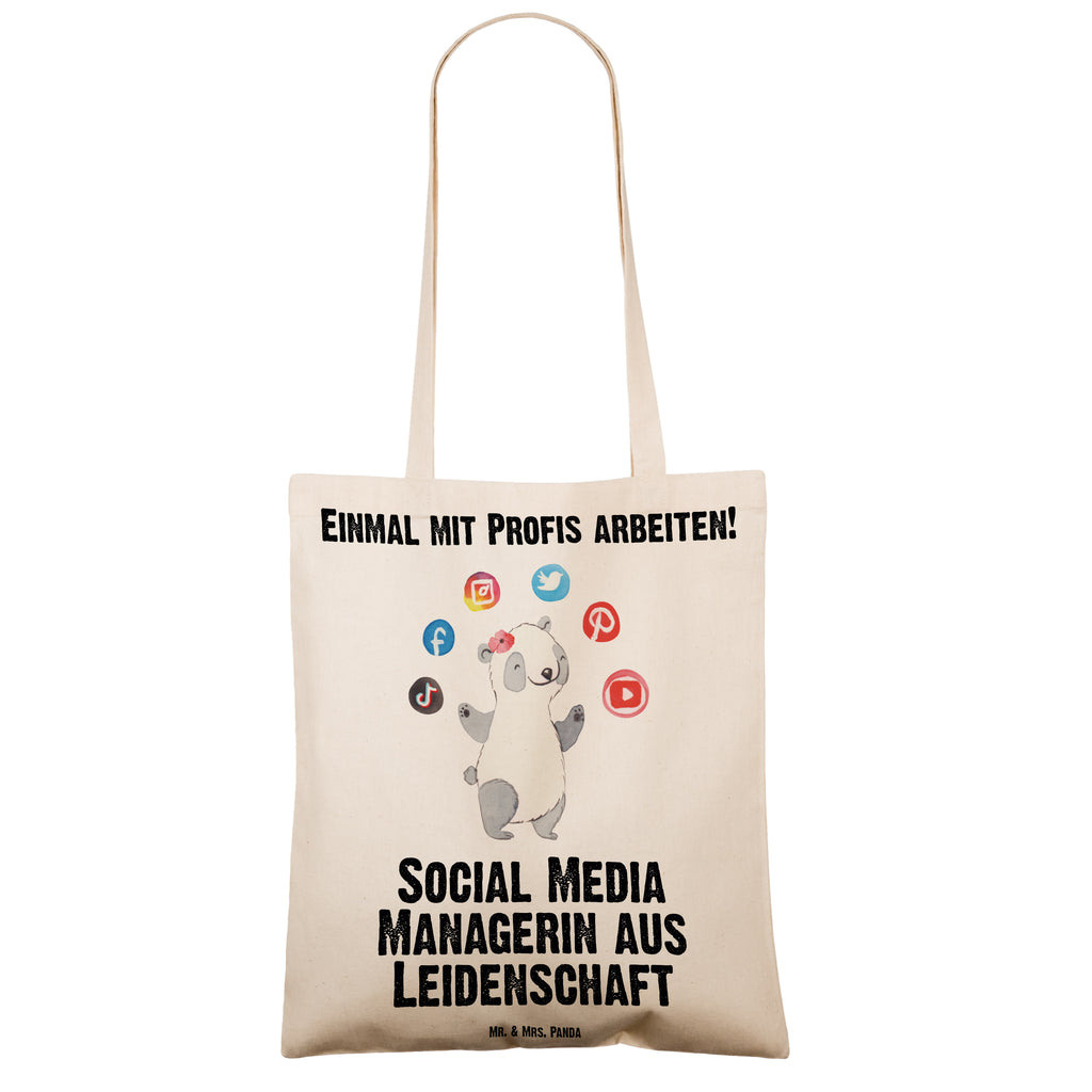 Tragetasche Social Media Managerin aus Leidenschaft Beuteltasche, Beutel, Einkaufstasche, Jutebeutel, Stoffbeutel, Tasche, Shopper, Umhängetasche, Strandtasche, Schultertasche, Stofftasche, Tragetasche, Badetasche, Jutetasche, Einkaufstüte, Laptoptasche, Beruf, Ausbildung, Jubiläum, Abschied, Rente, Kollege, Kollegin, Geschenk, Schenken, Arbeitskollege, Mitarbeiter, Firma, Danke, Dankeschön