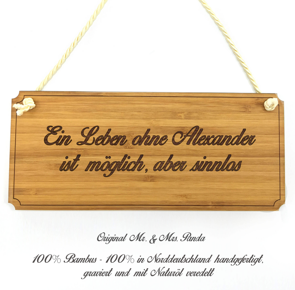 Türschild Classic Schild Alexander Dekoschild, Schild, Wanddeko, Werbeschild, Holzschild, Reklameschild, Türschild, Küchenschild, Wandschild, Holztafel, Motivschild, Spruchschild, Landhaus, Shabby, graviert