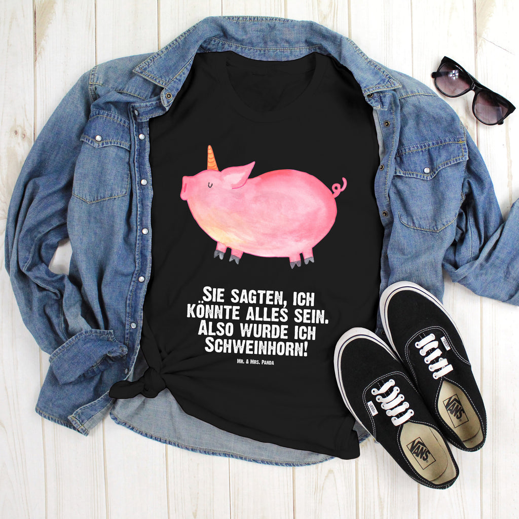 T-Shirt Standard Einhorn Schweinhorn T-Shirt, Shirt, Tshirt, Lustiges T-Shirt, T-Shirt mit Spruch, Party, Junggesellenabschied, Jubiläum, Geburstag, Herrn, Damen, Männer, Frauen, Schlafshirt, Nachthemd, Sprüche, Einhorn, Einhörner, Einhorn Deko, Pegasus, Unicorn, Spaß, Schwein, Schweinhorn, Bauer, witzig. lustig, Spruch, geschenk, Pig, Piggy, funny, english, englisch