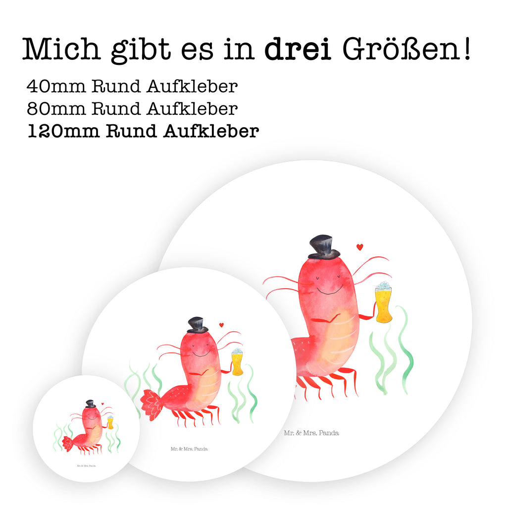 Rund Aufkleber Hummer mit Weizen Sticker, Aufkleber, Etikett, Meerestiere, Meer, Urlaub, Garnele, Garnelen, Bier, Kochen, Männerhaushalt, Junggeselle, Junggesellin, Bierliebhaber, Kneipe, Gasthaus, Wirtschaft