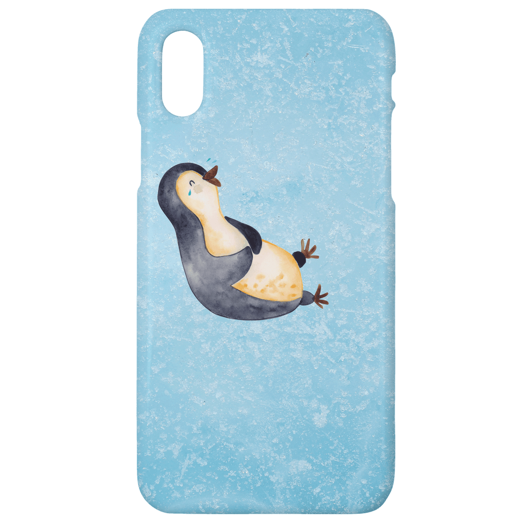 Handyhülle Pinguin Lachen Handyhülle, Handycover, Cover, Handy, Hülle, Iphone 10, Iphone X, Pinguin, Pinguine, lustiger Spruch, Optimismus, Fröhlich, Lachen, Humor, Fröhlichkeit