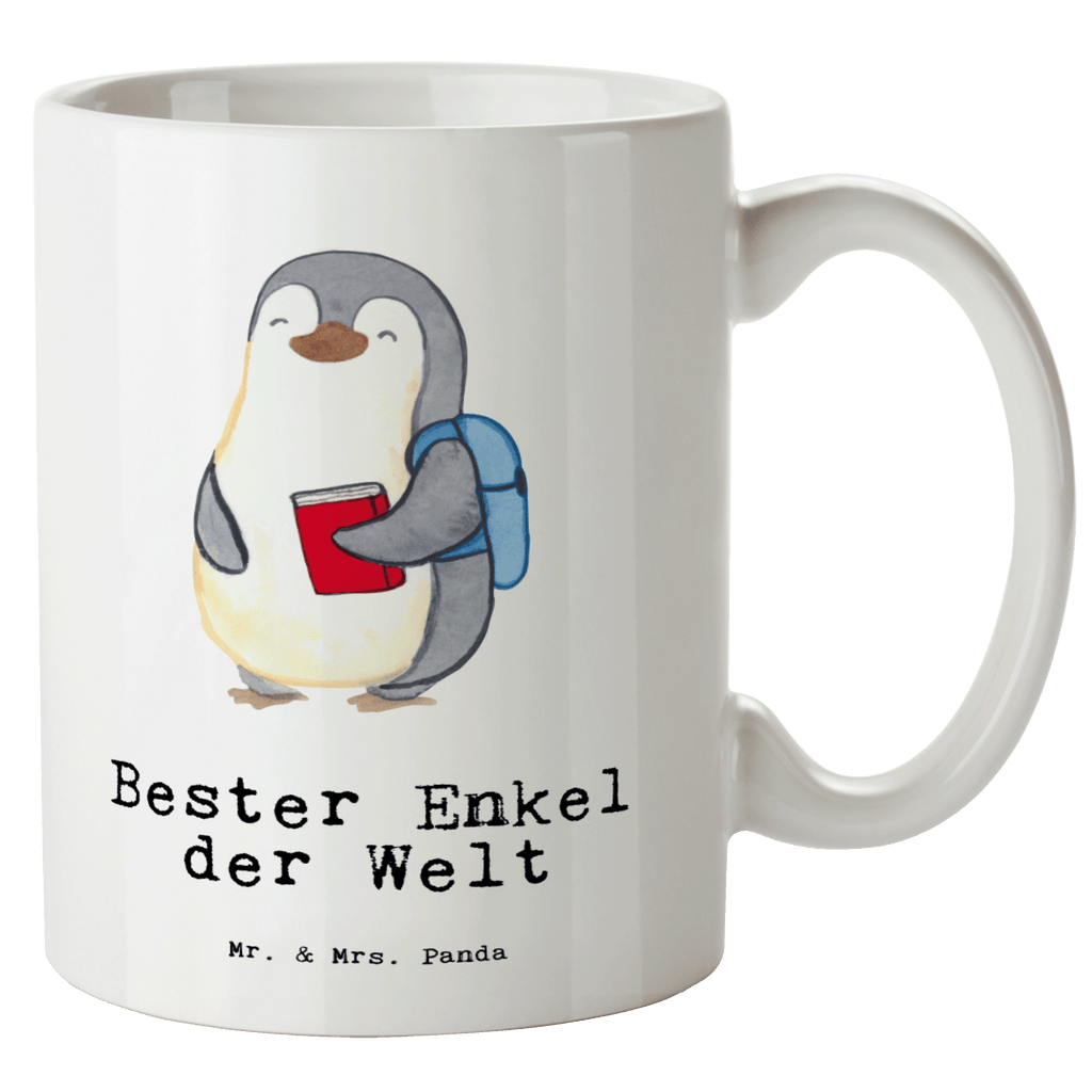 XL Tasse Pinguin Bester Enkel der Welt XL Tasse, Große Tasse, Grosse Kaffeetasse, XL Becher, XL Teetasse, spülmaschinenfest, Jumbo Tasse, Groß, für, Dankeschön, Geschenk, Schenken, Geburtstag, Geburtstagsgeschenk, Geschenkidee, Danke, Bedanken, Mitbringsel, Freude machen, Geschenktipp, Enkel, Enkelkind, Enkelsohn, Oma, Opa, Kind von Tochter, Kind von Sohn, Taufe, Großsohn