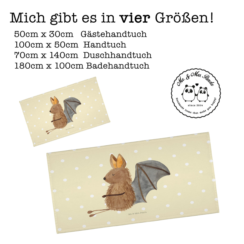 Handtuch Fledermaus sitzend Handtuch, Badehandtuch, Badezimmer, Handtücher, groß, Kinder, Baby, Tiermotive, Gute Laune, lustige Sprüche, Tiere, Fledermaus, Fledermäuse, Motivation, entspannen