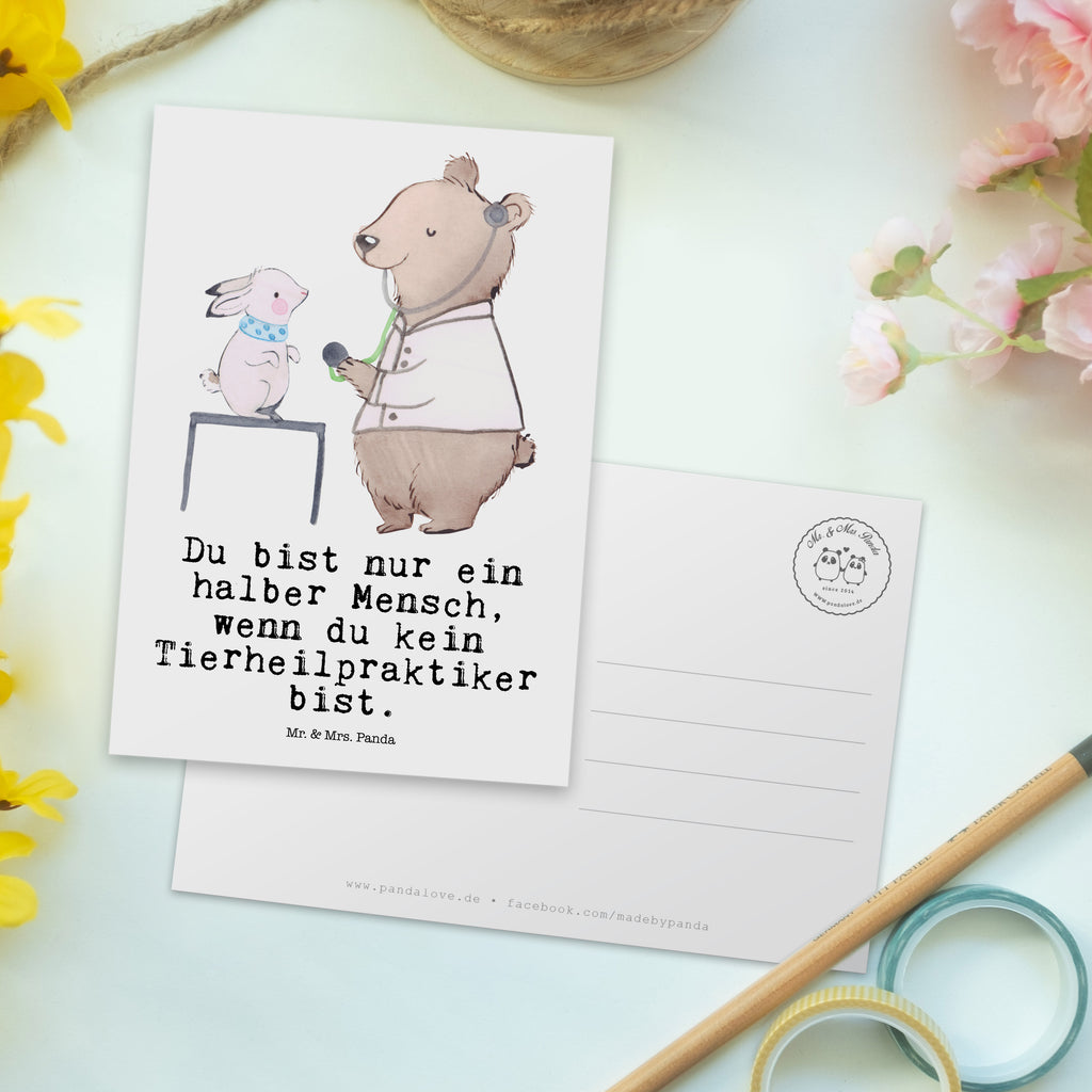 Postkarte Tierheilpraktiker mit Herz Postkarte, Karte, Geschenkkarte, Grußkarte, Einladung, Ansichtskarte, Geburtstagskarte, Einladungskarte, Dankeskarte, Ansichtskarten, Einladung Geburtstag, Einladungskarten Geburtstag, Beruf, Ausbildung, Jubiläum, Abschied, Rente, Kollege, Kollegin, Geschenk, Schenken, Arbeitskollege, Mitarbeiter, Firma, Danke, Dankeschön