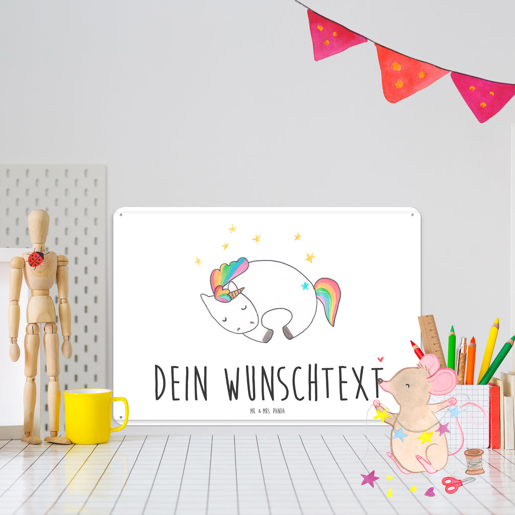 Personalisiertes Blechschild Einhorn Nacht Blechschild, Metallschild, Geschenk Schild, Schild, Magnet-Metall-Schild, Deko Schild, Wandschild, Wand-Dekoration, Türschild, Einhorn, Einhörner, Einhorn Deko, Pegasus, Unicorn, Träume, Traum, unicorn, Realität, Menschen, Geschenk, Ruhe, Freundin