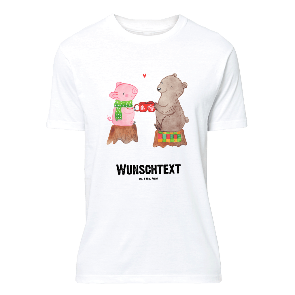 Personalisiertes T-Shirt Glühschwein Sause T-Shirt Personalisiert, T-Shirt mit Namen, T-Shirt mit Aufruck, Männer, Frauen, Winter, Weihnachten, Weihnachtsdeko, Nikolaus, Advent, Heiligabend, Wintermotiv, Prost, Alles Gute, Weihnachtszeit, Schwein, Bär