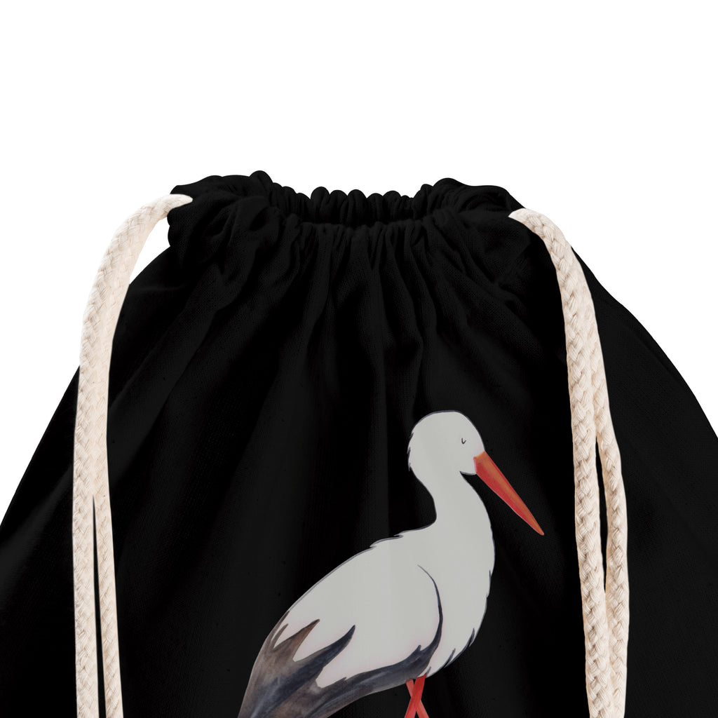 Sportbeutel Storch Sportbeutel, Turnbeutel, Beutel, Sporttasche, Tasche, Stoffbeutel, Sportbeutel Kinder, Tiermotive, Gute Laune, lustige Sprüche, Tiere, Storch, Störche, Schwangerschaft, Geburt, Mutter, Mütter, Mutter werden, Schwanger, Babybauch, Baby