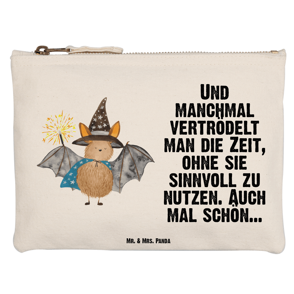 Schminktasche Fledermaus Zauberer Schminktasche, Kosmetiktasche, Kosmetikbeutel, Stiftemäppchen, Etui, Federmappe, Makeup, XXL, Schminketui, Kosmetiketui, Schlamperetui, Tiermotive, Gute Laune, lustige Sprüche, Tiere, Fledermaus, Fledermäuse, Zauberer, Magier, Frauen, reinsteigern