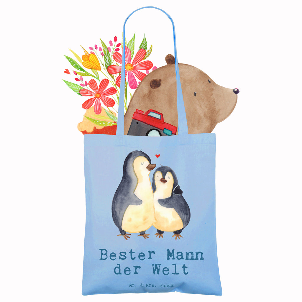 Tragetasche Pinguin Bester Mann der Welt Beuteltasche, Beutel, Einkaufstasche, Jutebeutel, Stoffbeutel, Tasche, Shopper, Umhängetasche, Strandtasche, Schultertasche, Stofftasche, Tragetasche, Badetasche, Jutetasche, Einkaufstüte, Laptoptasche, für, Dankeschön, Geschenk, Schenken, Geburtstag, Geburtstagsgeschenk, Geschenkidee, Danke, Bedanken, Mitbringsel, Freude machen, Geschenktipp, Ehemann, Beste, Mann, Partner, Freund, Traummann, Liebling, Ehepartner, Ehe, Gatte, Lebensgefährte, Bräutigam, Kleinigkeit