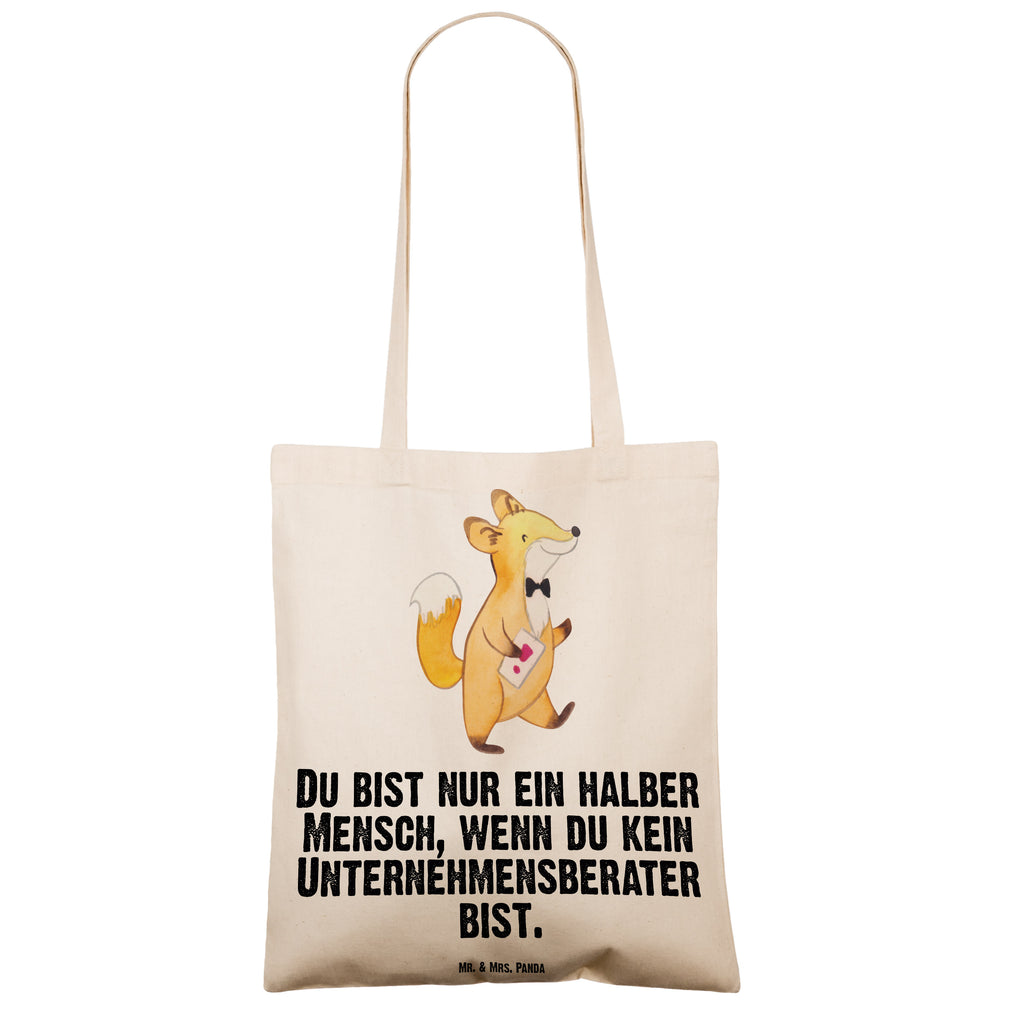 Tragetasche Unternehmensberater mit Herz Beuteltasche, Beutel, Einkaufstasche, Jutebeutel, Stoffbeutel, Tasche, Shopper, Umhängetasche, Strandtasche, Schultertasche, Stofftasche, Tragetasche, Badetasche, Jutetasche, Einkaufstüte, Laptoptasche, Beruf, Ausbildung, Jubiläum, Abschied, Rente, Kollege, Kollegin, Geschenk, Schenken, Arbeitskollege, Mitarbeiter, Firma, Danke, Dankeschön