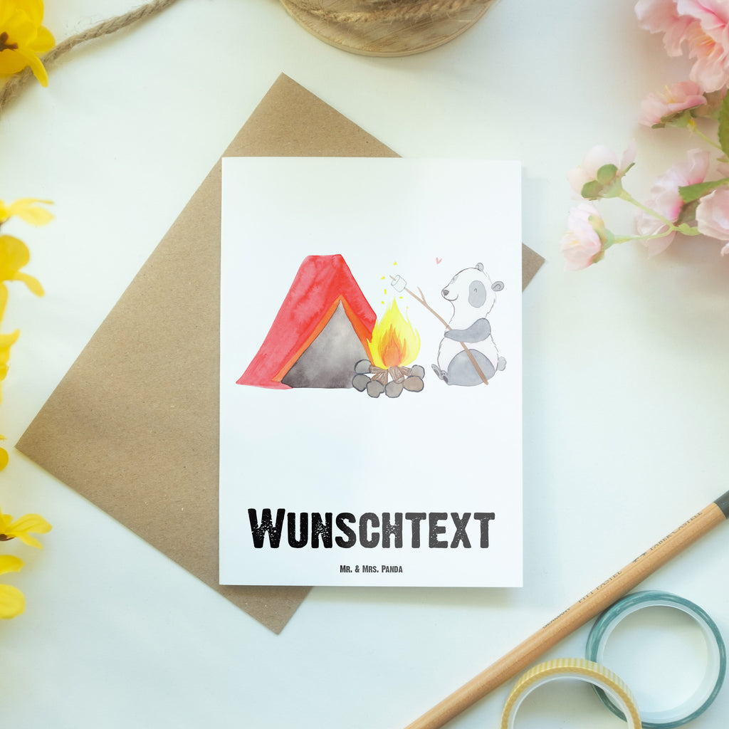 Personalisierte Grußkarte Panda Campen Personalisierte Grußkarte, Personalisiertere Klappkarte, Personalisierte Einladungskarte, Personalisierte Glückwunschkarte, Personalisierte Hochzeitskarte, Personalisierte Geburtstagskarte, Grußkarte mit Namen, Grußkarte selber drucken, Grußkarte selbst gestalten, Grußkarte mit persönlichen Nachrichten, Grußkarte als Geldgeschenk, Grußkarten personalisiert, Personalisierte Karte, Geschenk, Sport, Sportart, Hobby, Schenken, Danke, Dankeschön, Auszeichnung, Gewinn, Sportler, Campen, Camping, campen gehen, Zelten, Campingplatz