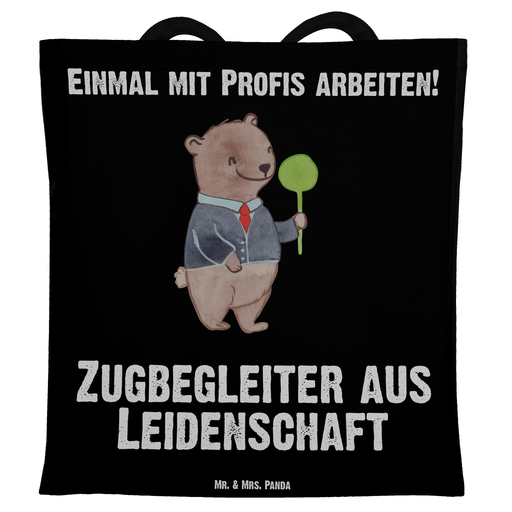 Tragetasche Zugbegleiter aus Leidenschaft Beuteltasche, Beutel, Einkaufstasche, Jutebeutel, Stoffbeutel, Tasche, Shopper, Umhängetasche, Strandtasche, Schultertasche, Stofftasche, Tragetasche, Badetasche, Jutetasche, Einkaufstüte, Laptoptasche, Beruf, Ausbildung, Jubiläum, Abschied, Rente, Kollege, Kollegin, Geschenk, Schenken, Arbeitskollege, Mitarbeiter, Firma, Danke, Dankeschön