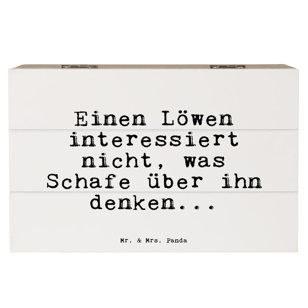 Holzkiste Sprüche und Zitate Einen Löwen interessiert nicht, was Schafe über ihn denken... Holzkiste, Kiste, Schatzkiste, Truhe, Schatulle, XXL, Erinnerungsbox, Erinnerungskiste, Dekokiste, Aufbewahrungsbox, Geschenkbox, Geschenkdose, Spruch, Sprüche, lustige Sprüche, Weisheiten, Zitate, Spruch Geschenke, Spruch Sprüche Weisheiten Zitate Lustig Weisheit Worte