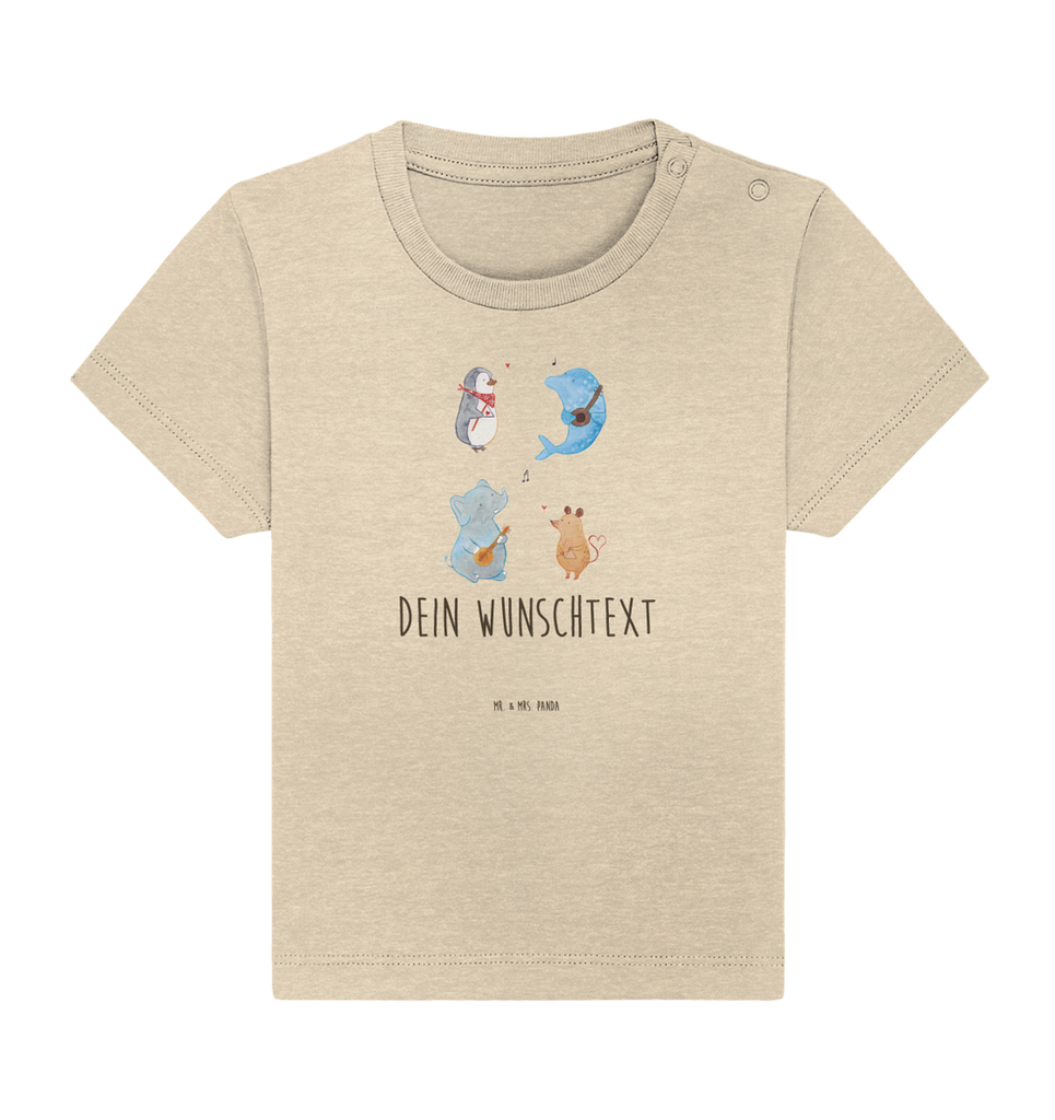 Personalisiertes Baby Shirt Big Band Personalisiertes Baby T-Shirt, Personalisiertes Jungen Baby T-Shirt, Personalisiertes Mädchen Baby T-Shirt, Personalisiertes Shirt, Tiermotive, Gute Laune, lustige Sprüche, Tiere, Hund, Pinguin, Maus, Elefant, Delfin, Gitarre, Band, Triangel, Musikanten, Musik