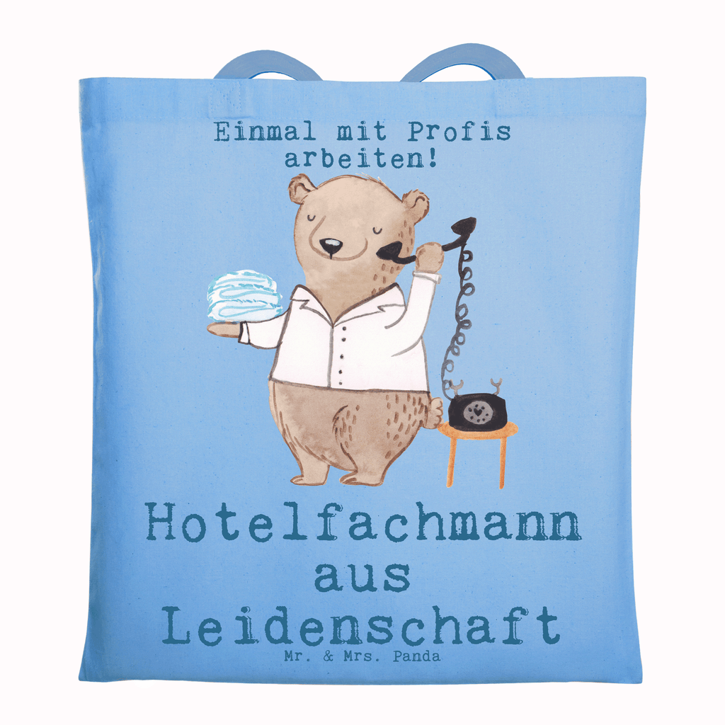 Tragetasche Hotelfachmann aus Leidenschaft Beuteltasche, Beutel, Einkaufstasche, Jutebeutel, Stoffbeutel, Tasche, Shopper, Umhängetasche, Strandtasche, Schultertasche, Stofftasche, Tragetasche, Badetasche, Jutetasche, Einkaufstüte, Laptoptasche, Beruf, Ausbildung, Jubiläum, Abschied, Rente, Kollege, Kollegin, Geschenk, Schenken, Arbeitskollege, Mitarbeiter, Firma, Danke, Dankeschön, Hotelfachmann, Hotelkaufmann, Hotelfachangestellter, Hotelier, Hoteleröffnung