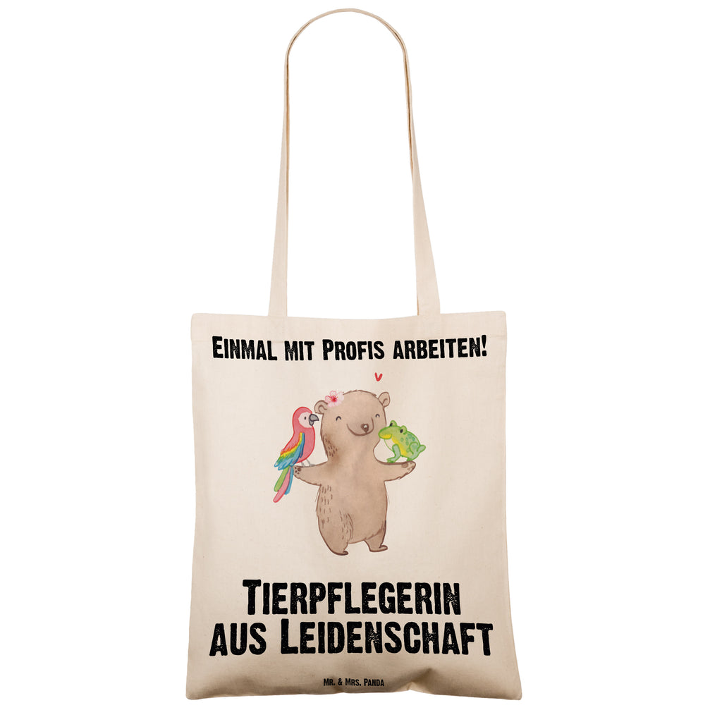 Tragetasche Tierpflegerin aus Leidenschaft Beuteltasche, Beutel, Einkaufstasche, Jutebeutel, Stoffbeutel, Tasche, Shopper, Umhängetasche, Strandtasche, Schultertasche, Stofftasche, Tragetasche, Badetasche, Jutetasche, Einkaufstüte, Laptoptasche, Beruf, Ausbildung, Jubiläum, Abschied, Rente, Kollege, Kollegin, Geschenk, Schenken, Arbeitskollege, Mitarbeiter, Firma, Danke, Dankeschön