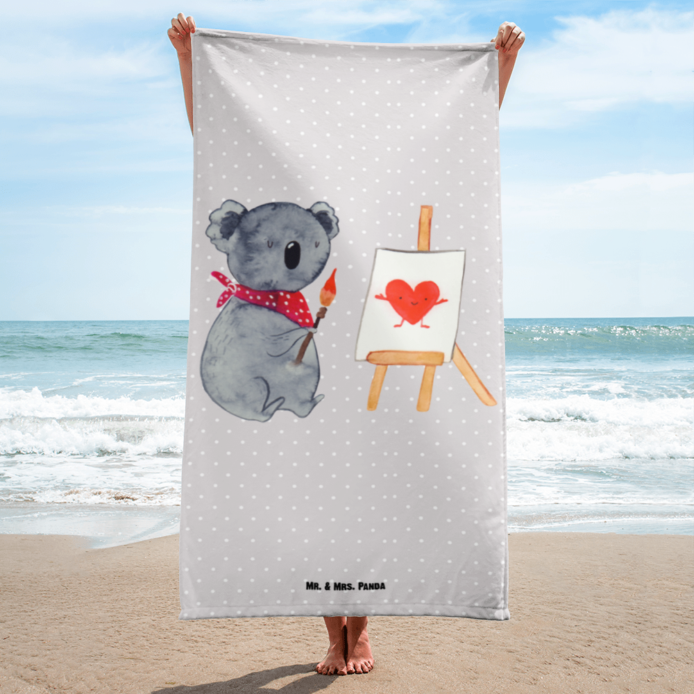 XL Badehandtuch Koala Künstler Handtuch, Badetuch, Duschtuch, Strandtuch, Saunatuch, Koala, Koalabär, Liebe, Liebensbeweis, Liebesgeschenk, Gefühle, Künstler, zeichnen