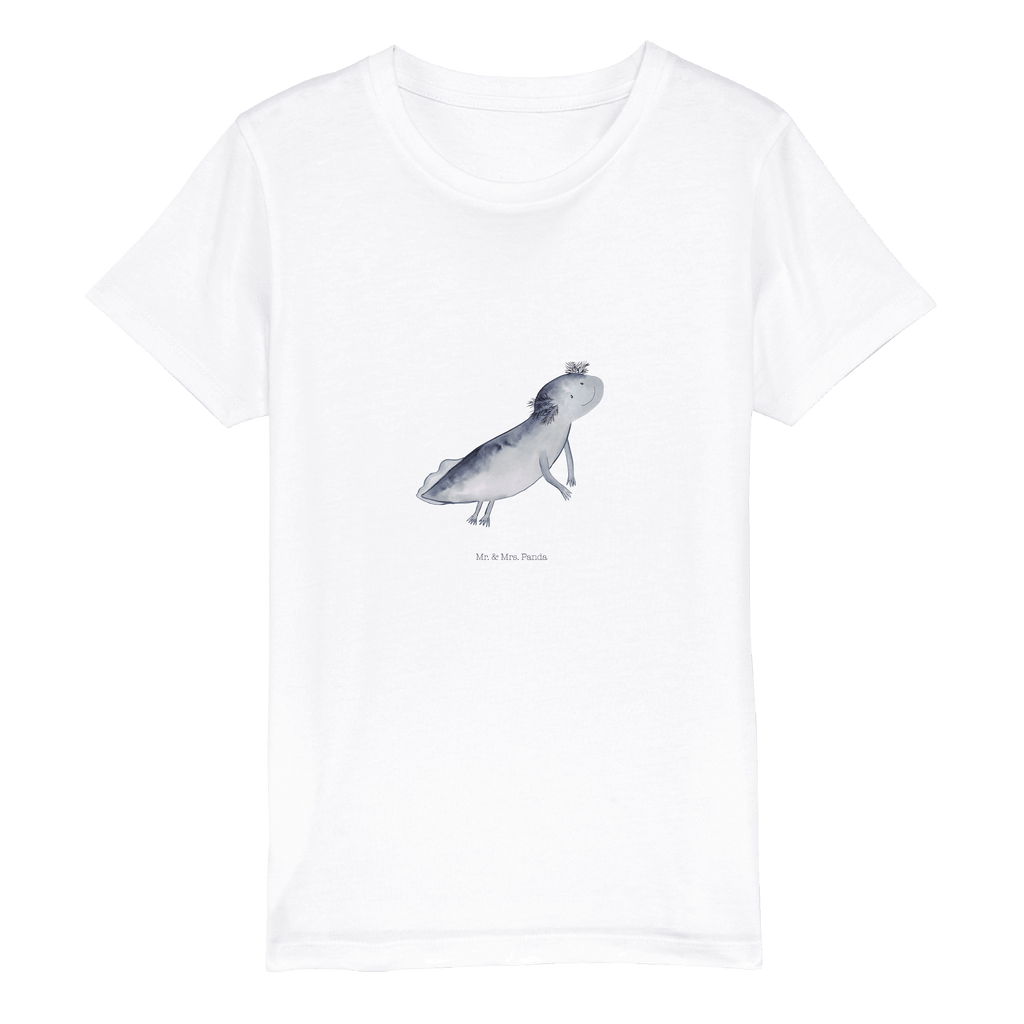 Organic Kinder T-Shirt Axolotl Schwimmen Kinder T-Shirt, Kinder T-Shirt Mädchen, Kinder T-Shirt Jungen, Axolotl, Molch, Axolot, Schwanzlurch, Lurch, Lurche, Problem, Probleme, Lösungen, Motivation