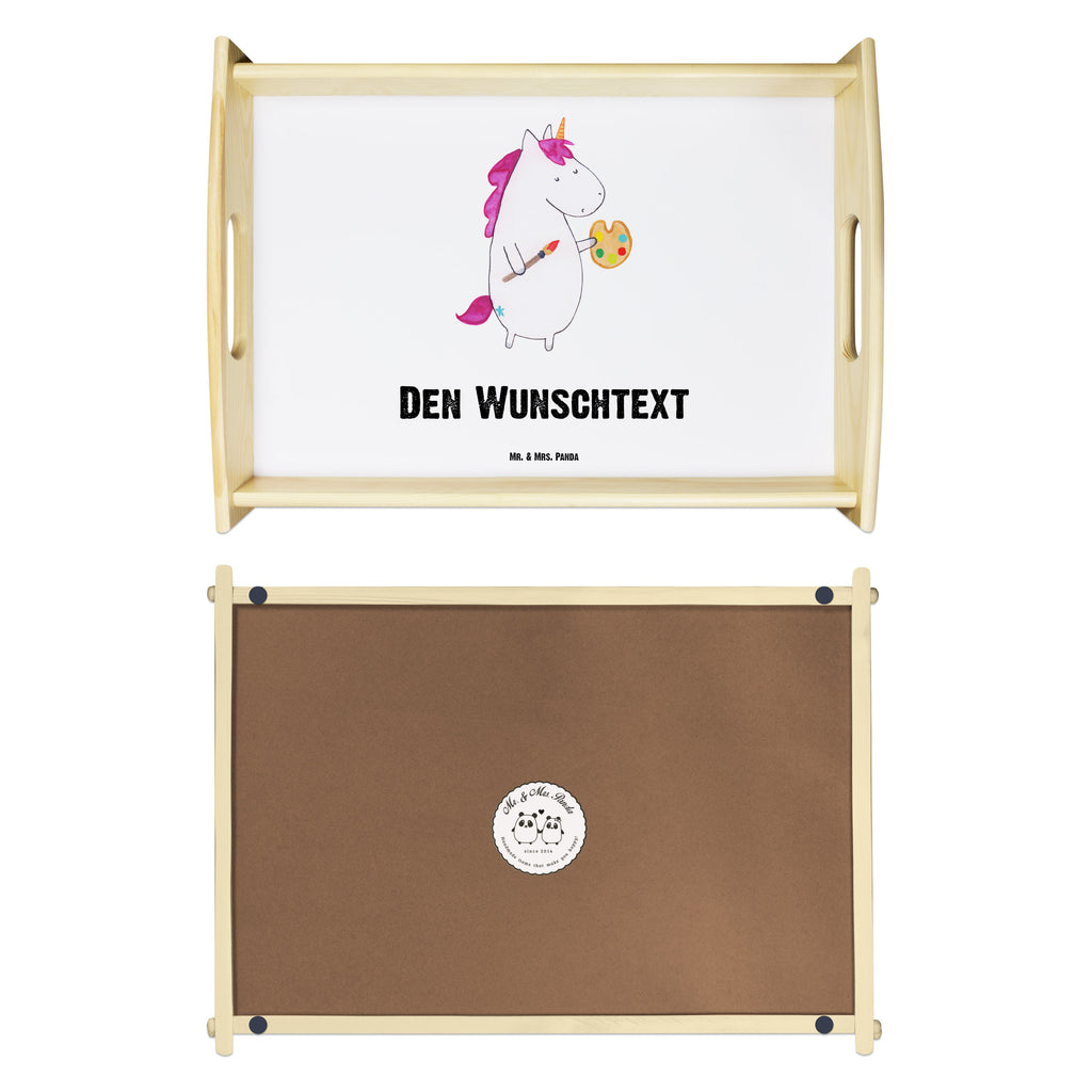 Personalisiertes Serviertablett Einhorn Künstler Personalisiertes Serviertablett, Personalisiertes Tablett, Personalisiertes Holztablett, Personalisiertes Küchentablett, Personalisiertes Dekotablett, Personalisiertes Frühstückstablett, Serviertablett mit Namen, Tablett mit Namen, Einhorn, Einhörner, Einhorn Deko, Pegasus, Unicorn, Englisch, Künstler, Artist, Malen, Zeichnen, Welt, Farbe, Stift, Pinsel, Geschenk, Maler