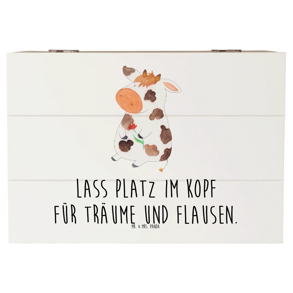 Holzkiste Kuh Holzkiste, Kiste, Schatzkiste, Truhe, Schatulle, XXL, Erinnerungsbox, Erinnerungskiste, Dekokiste, Aufbewahrungsbox, Geschenkbox, Geschenkdose, Bauernhof, Hoftiere, Landwirt, Landwirtin, Kuh, Kühe, Träume, Flausen, Spruch, Magie, Motivtion, Hof, Milch, Milchkuh