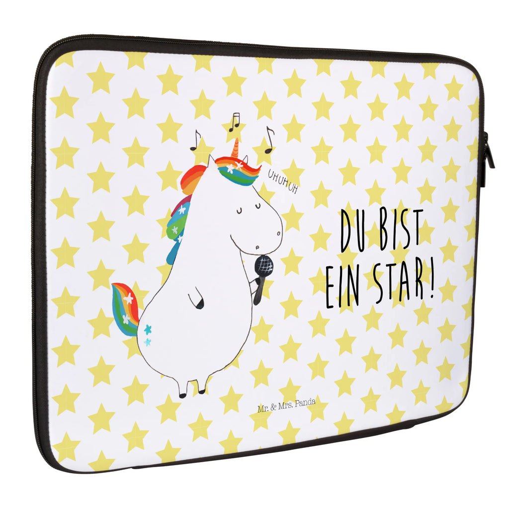 Notebook Tasche Einhorn Sänger Notebook Tasche, Laptop, Computertasche, Tasche, Notebook-Tasche, Notebook-Reisehülle, Notebook Schutz, Einhorn, Einhörner, Einhorn Deko, Pegasus, Unicorn, Glitzer, Konfetti, Party, Geburtstag, Feier, Fest, Disco, Sängerin, Sänger, Freundin