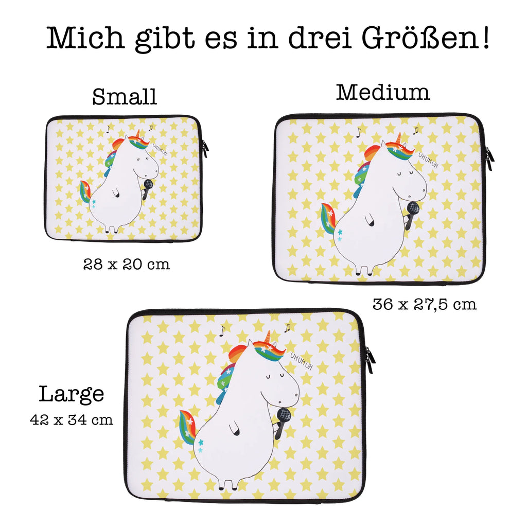 Notebook Tasche Einhorn Sänger Notebook Tasche, Laptop, Computertasche, Tasche, Notebook-Tasche, Notebook-Reisehülle, Notebook Schutz, Einhorn, Einhörner, Einhorn Deko, Pegasus, Unicorn, Glitzer, Konfetti, Party, Geburtstag, Feier, Fest, Disco, Sängerin, Sänger, Freundin