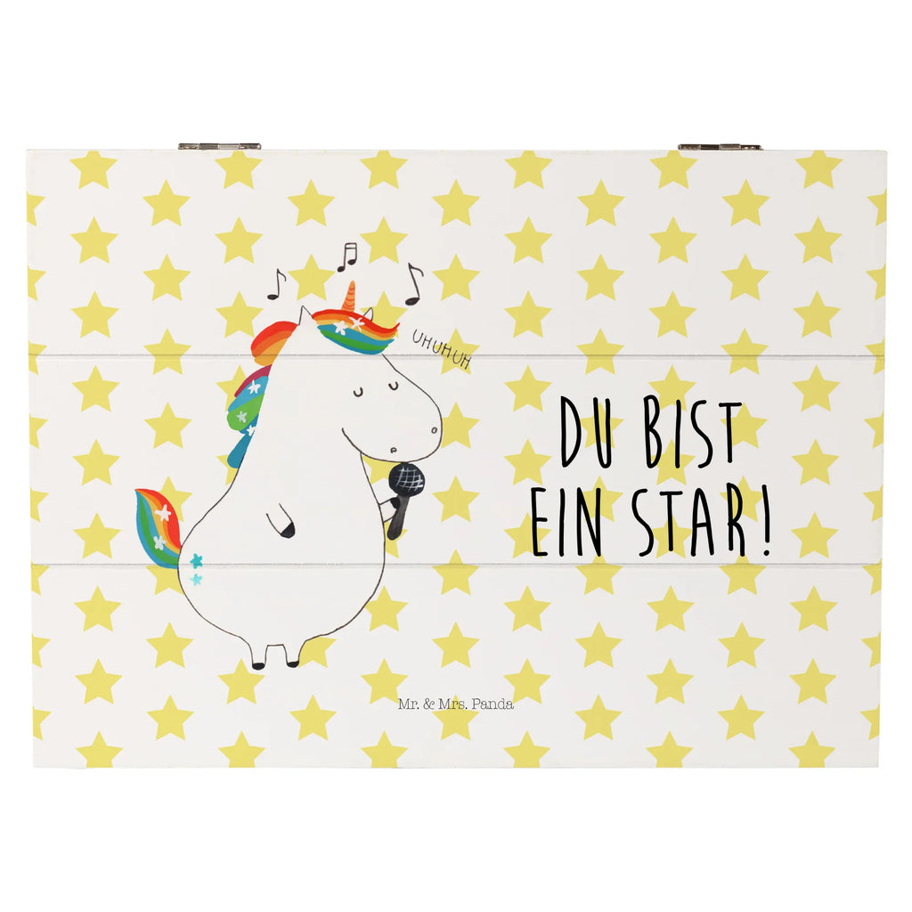 Holzkiste Einhorn Sänger Holzkiste, Kiste, Schatzkiste, Truhe, Schatulle, XXL, Erinnerungsbox, Erinnerungskiste, Dekokiste, Aufbewahrungsbox, Geschenkbox, Geschenkdose, Einhorn, Einhörner, Einhorn Deko, Pegasus, Unicorn, Glitzer, Konfetti, Party, Geburtstag, Feier, Fest, Disco, Sängerin, Sänger, Freundin