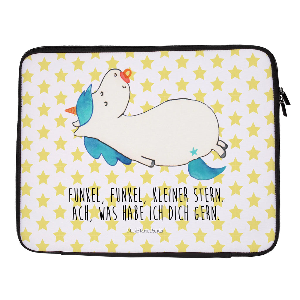 Notebook Tasche Einhorn Schnuller Notebook Tasche, Laptop, Computertasche, Tasche, Notebook-Tasche, Notebook-Reisehülle, Notebook Schutz, Einhorn, Einhörner, Einhorn Deko, Pegasus, Unicorn, Baby, Kleinkind, Geburt, Geburtstag, Säugling, Schnuller, Geschenk Geburt, Mutter, Mama