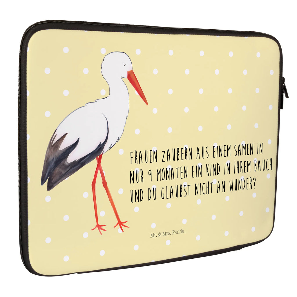 Notebook Tasche Storch Notebook Tasche, Laptop, Computertasche, Tasche, Notebook-Tasche, Notebook-Reisehülle, Notebook Schutz, Tiermotive, Gute Laune, lustige Sprüche, Tiere, Storch, Störche, Schwangerschaft, Geburt, Mutter, Mütter, Mutter werden, Schwanger, Babybauch, Baby