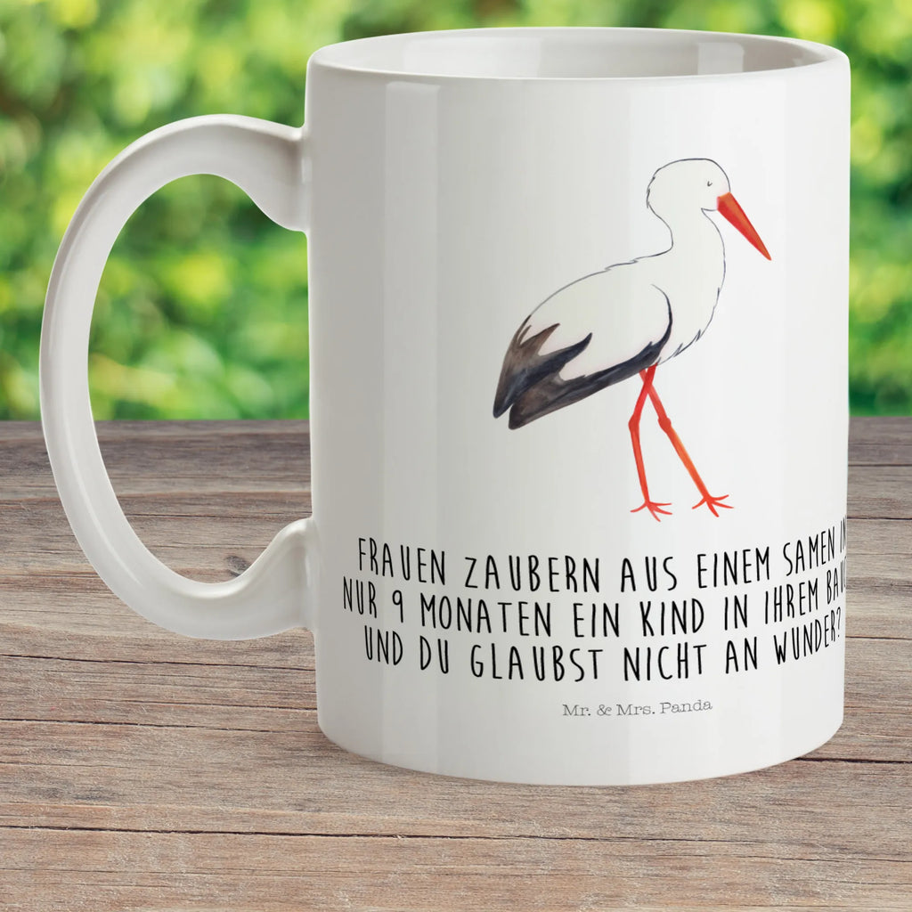 Kindertasse Storch Kindertasse, Kinder Tasse, Kunststoff Tasse, Kindergarten Tasse, Trinkbecher, Camping Becher, Kaffeetasse, Kunststoffbecher, Kindergartenbecher, Outdoorgeschirr, Kunststoffgeschirr, Reisebecher, Reisetasse, Kinderbecher, Bruchfeste Tasse, Bruchsichere Tasse, Plastik Tasse, Plastiktasse, Tiermotive, Gute Laune, lustige Sprüche, Tiere, Storch, Störche, Schwangerschaft, Geburt, Mutter, Mütter, Mutter werden, Schwanger, Babybauch, Baby