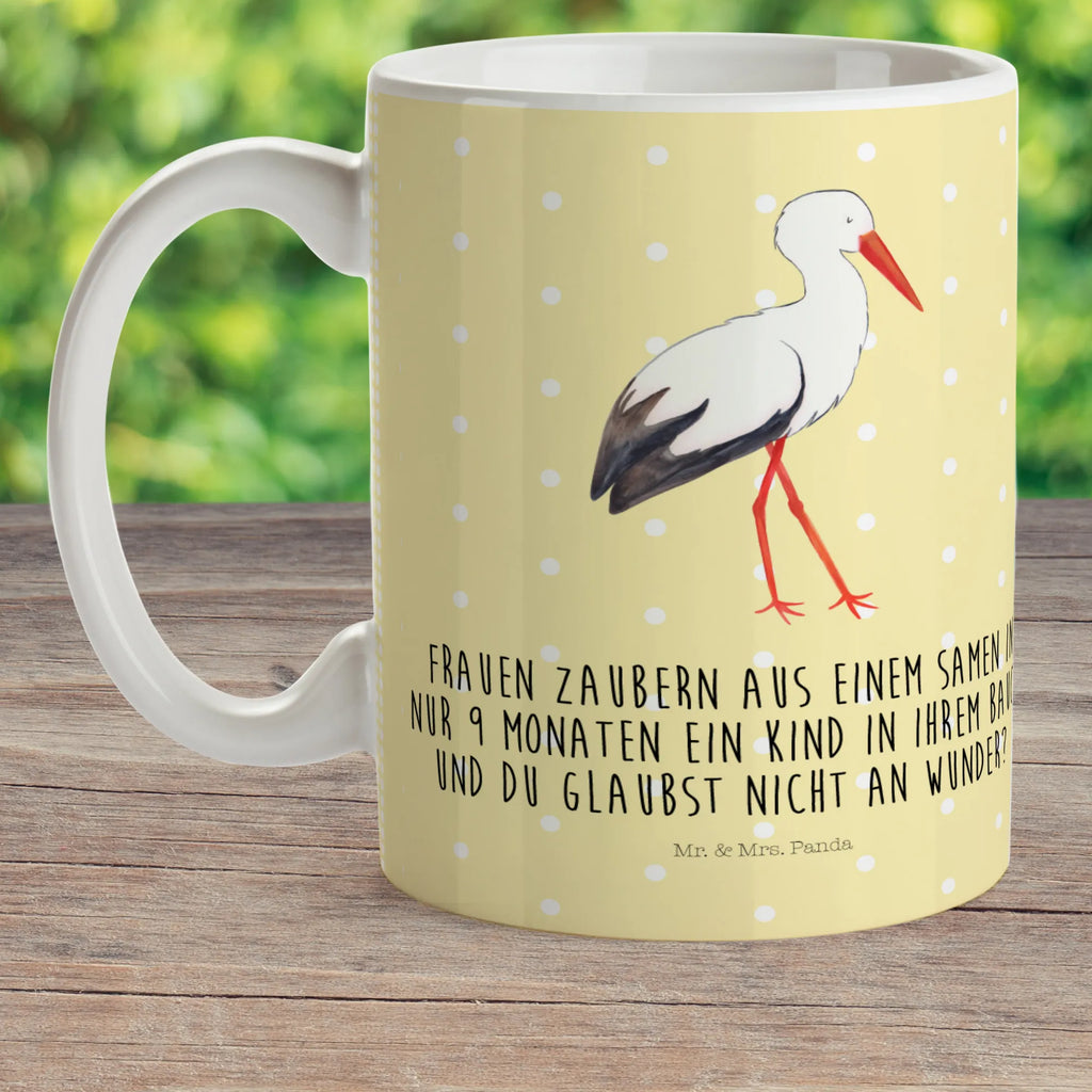 Kindertasse Storch Kindertasse, Kinder Tasse, Kunststoff Tasse, Kindergarten Tasse, Trinkbecher, Camping Becher, Kaffeetasse, Kunststoffbecher, Kindergartenbecher, Outdoorgeschirr, Kunststoffgeschirr, Reisebecher, Reisetasse, Kinderbecher, Bruchfeste Tasse, Bruchsichere Tasse, Plastik Tasse, Plastiktasse, Tiermotive, Gute Laune, lustige Sprüche, Tiere, Storch, Störche, Schwangerschaft, Geburt, Mutter, Mütter, Mutter werden, Schwanger, Babybauch, Baby