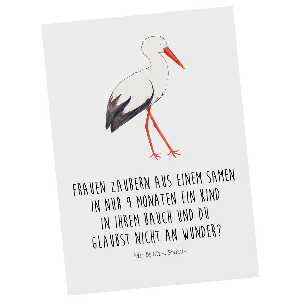 Postkarte Storch Postkarte, Karte, Geschenkkarte, Grußkarte, Einladung, Ansichtskarte, Geburtstagskarte, Einladungskarte, Dankeskarte, Ansichtskarten, Einladung Geburtstag, Einladungskarten Geburtstag, Tiermotive, Gute Laune, lustige Sprüche, Tiere, Storch, Störche, Schwangerschaft, Geburt, Mutter, Mütter, Mutter werden, Schwanger, Babybauch, Baby