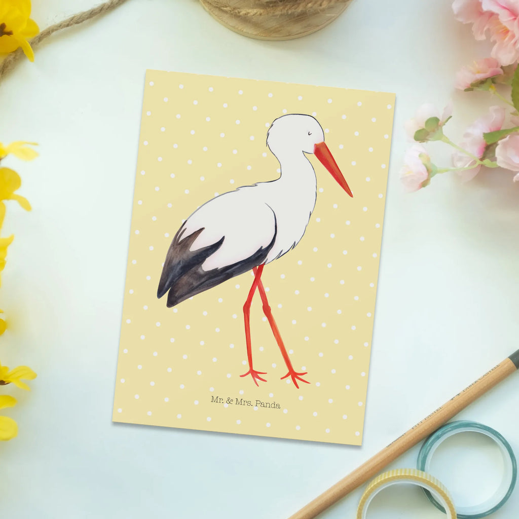 Postkarte Storch Postkarte, Karte, Geschenkkarte, Grußkarte, Einladung, Ansichtskarte, Geburtstagskarte, Einladungskarte, Dankeskarte, Ansichtskarten, Einladung Geburtstag, Einladungskarten Geburtstag, Tiermotive, Gute Laune, lustige Sprüche, Tiere, Storch, Störche, Schwangerschaft, Geburt, Mutter, Mütter, Mutter werden, Schwanger, Babybauch, Baby