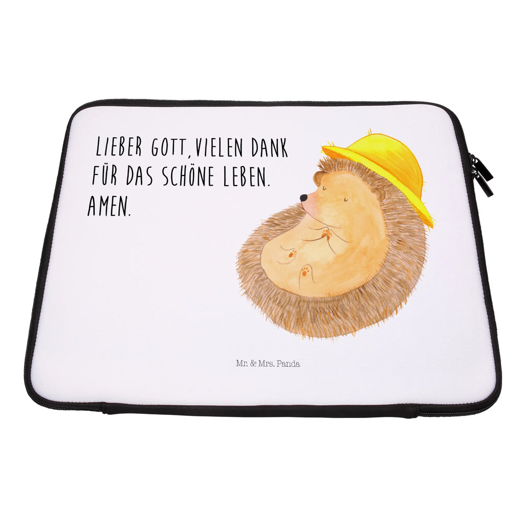 Notebook Tasche Igel Beten Notebook Tasche, Laptop, Computertasche, Tasche, Notebook-Tasche, Notebook-Reisehülle, Notebook Schutz, Tiermotive, Gute Laune, lustige Sprüche, Tiere, Igel, Igel mit Hut, Sonnenhut, Gott, Amen, beten, Leben, Dankbarkeit, Dankbar sein, dankbar, genießen