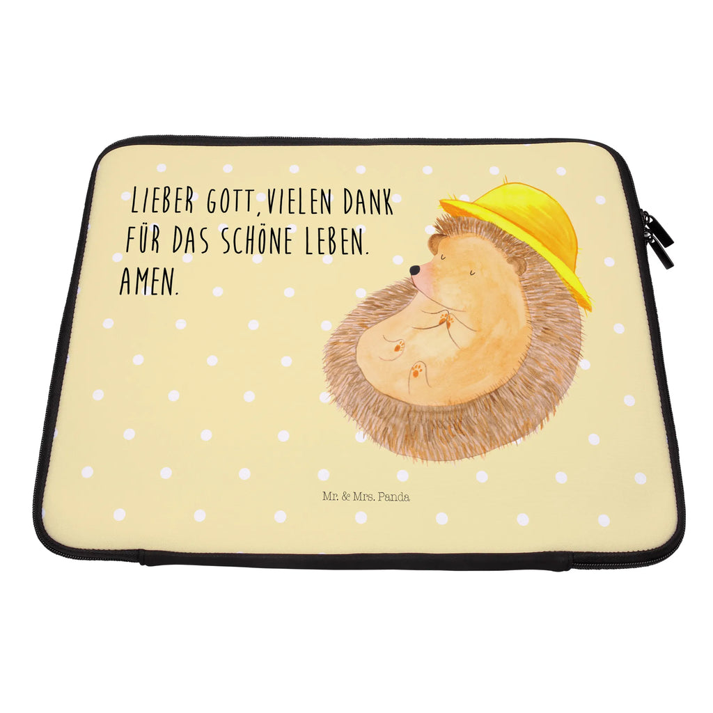 Notebook Tasche Igel Beten Notebook Tasche, Laptop, Computertasche, Tasche, Notebook-Tasche, Notebook-Reisehülle, Notebook Schutz, Tiermotive, Gute Laune, lustige Sprüche, Tiere, Igel, Igel mit Hut, Sonnenhut, Gott, Amen, beten, Leben, Dankbarkeit, Dankbar sein, dankbar, genießen