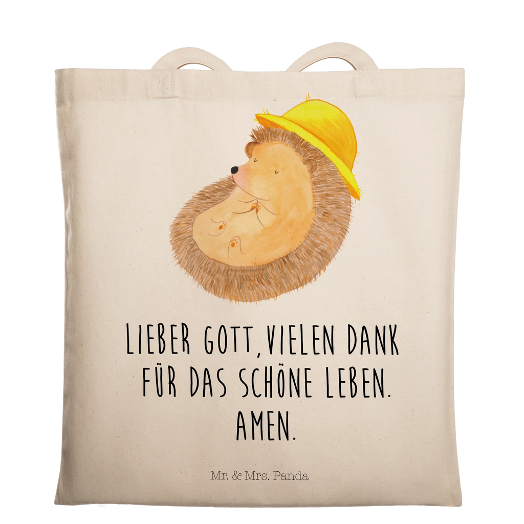 Tragetasche Igel Beten Beuteltasche, Beutel, Einkaufstasche, Jutebeutel, Stoffbeutel, Tasche, Shopper, Umhängetasche, Strandtasche, Schultertasche, Stofftasche, Tragetasche, Badetasche, Jutetasche, Einkaufstüte, Laptoptasche, Tiermotive, Gute Laune, lustige Sprüche, Tiere, Igel, Igel mit Hut, Sonnenhut, Gott, Amen, beten, Leben, Dankbarkeit, Dankbar sein, dankbar, genießen