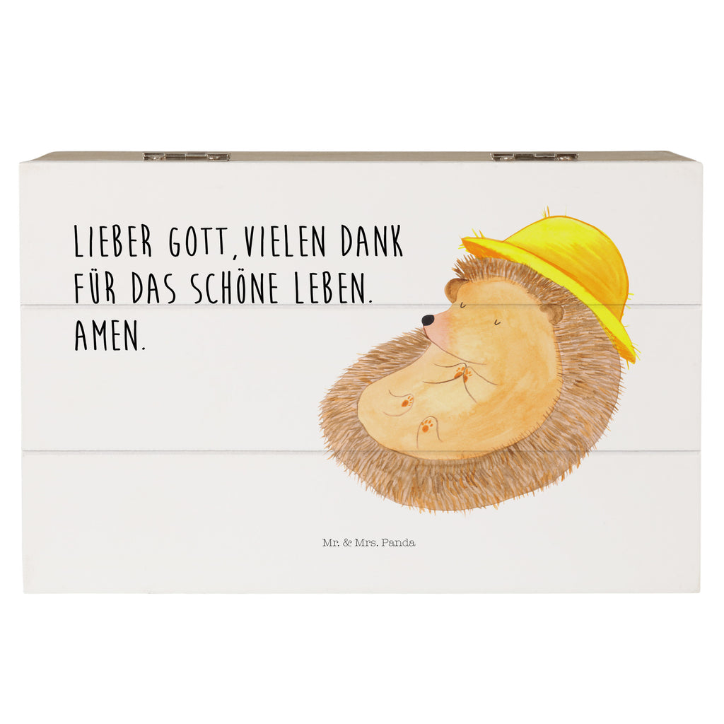 Holzkiste Igel Beten Holzkiste, Kiste, Schatzkiste, Truhe, Schatulle, XXL, Erinnerungsbox, Erinnerungskiste, Dekokiste, Aufbewahrungsbox, Geschenkbox, Geschenkdose, Tiermotive, Gute Laune, lustige Sprüche, Tiere, Igel, Igel mit Hut, Sonnenhut, Gott, Amen, beten, Leben, Dankbarkeit, Dankbar sein, dankbar, genießen