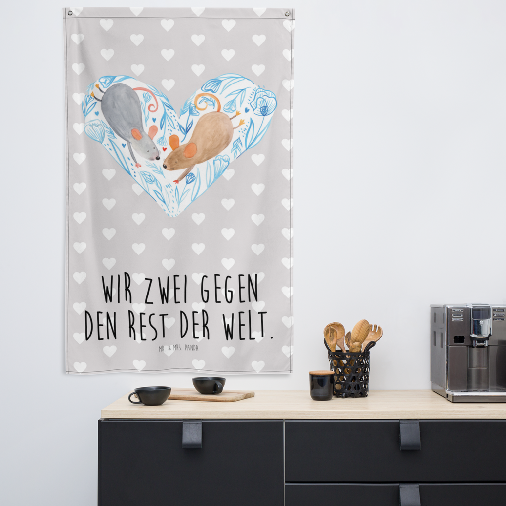 Wandteppich Mäuse Herz Wandbehang, Dekoration, Boho, Wandteppich, Wandtuch, Wanddeko, Tapisserie, Tapestry, Wandbild, Textil-Kunst, Schmuck-Wandbehang, Wand Deko, Kinderzimmer, Kinderzimmer Wand, Kinderzimmer Deko, Kinderzimmer Wanddeko, Liebe, Partner, Freund, Freundin, Ehemann, Ehefrau, Heiraten, Verlobung, Heiratsantrag, Liebesgeschenk, Jahrestag, Hocheitstag, Maus, Mäuse, Liebesbotschaft, Liebesbeweis, Hochzeit, Lieblingsmensch, Gemeinsamkeit, Love, Geschenk für zwei