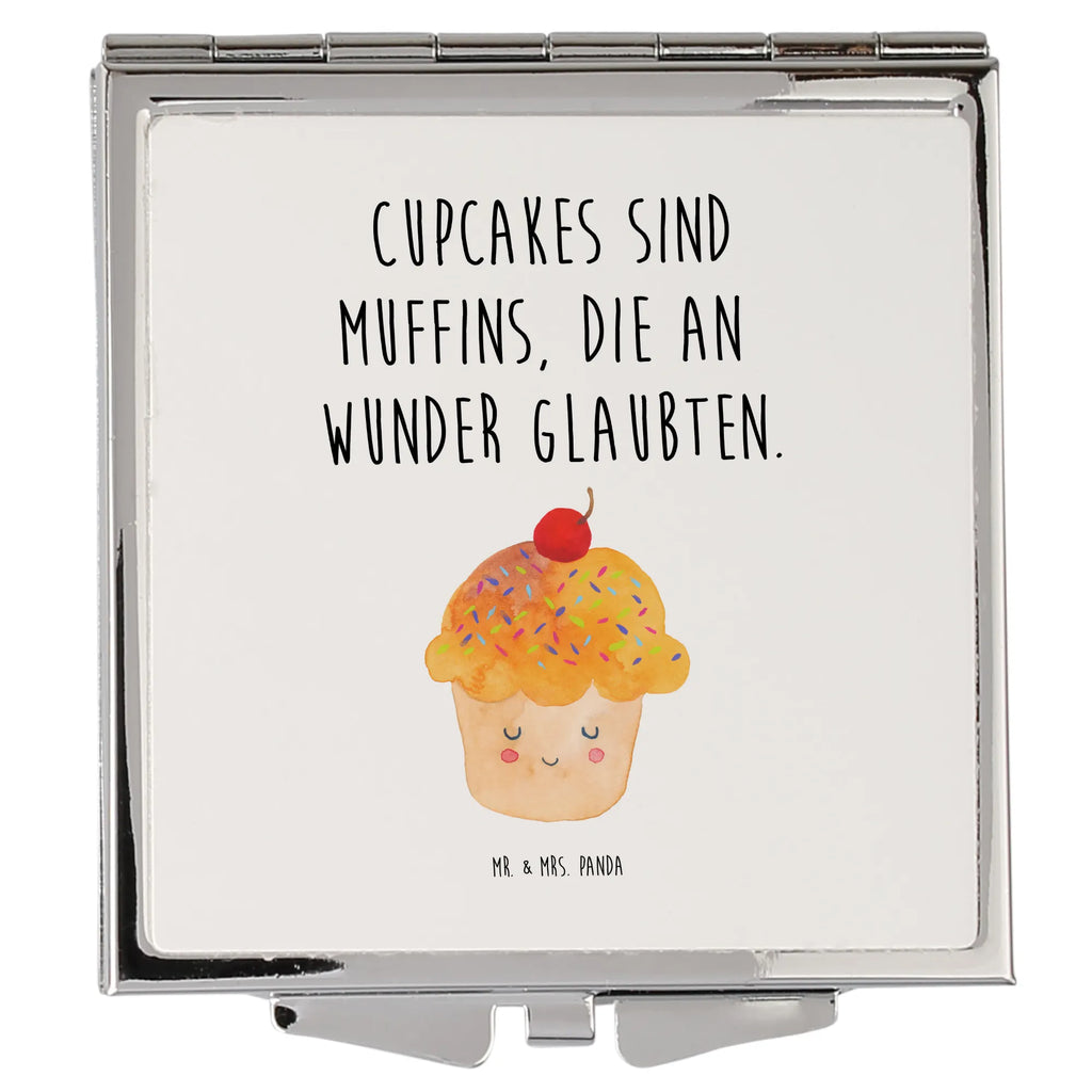 Handtaschenspiegel quadratisch Cupcake Spiegel, Handtasche, Quadrat, silber, schminken, Schminkspiegel, Tiermotive, Gute Laune, lustige Sprüche, Tiere, Cupcakes, Muffin, Wunder, Küche Deko, Küche Spruch, Backen Geschenk, Geschenk Koch, Motivation Sprüche