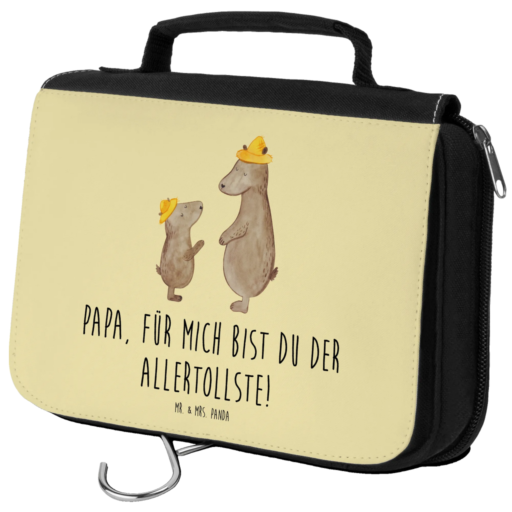 Kulturbeutel Bären mit Hut Kulturbeutel, Zum Aufhängen, Waschtasche, Kosmetiktasche, Damen, Herren, Aufbewahrungstasche, Schminktasche, Kosmetikbeutel, Organizer, Kulturtasche, Schminkutensil, Familie, Vatertag, Muttertag, Bruder, Schwester, Mama, Papa, Oma, Opa, Bär, Bären, Vater, Papi, Paps, Dad, Daddy, Lieblingsmensch, Sohn, Söhne, Kind, Kinder, Vater-Sohn, Family, Vorbild